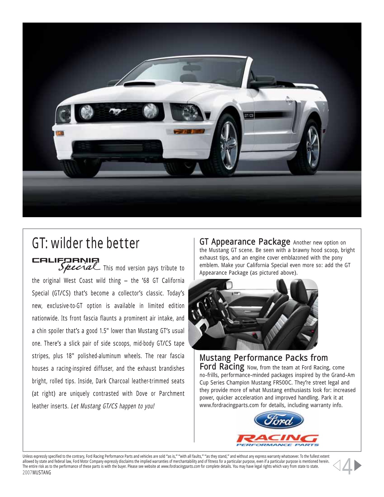 2007 Ford Mustang Brochure Page 4